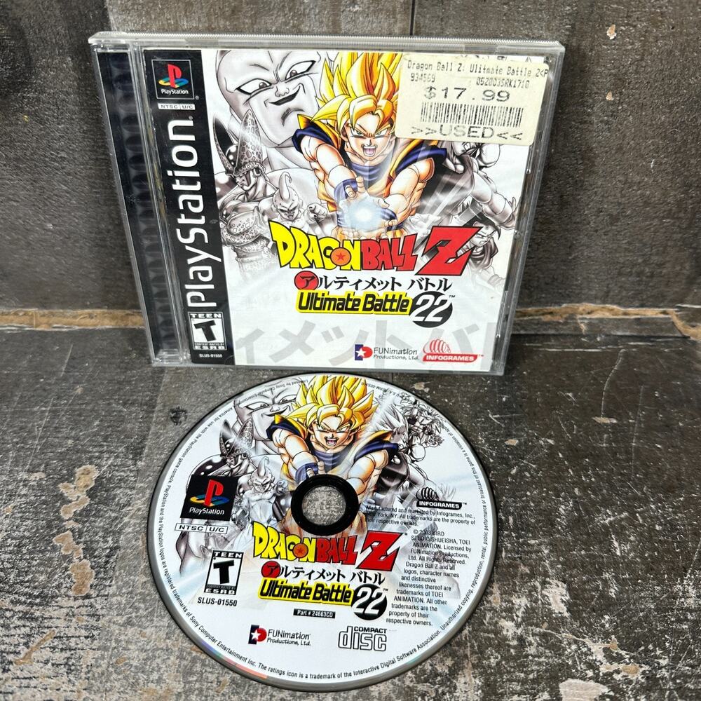 Sony Playstation 1 PS1 Dragon Ball Z Ultimate Battle 22 CIB Cleaned & Tested